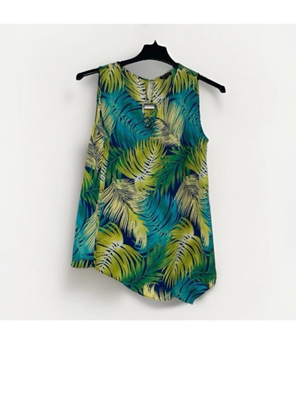 Sami & Jo Tropical Palm Keyhole Tank - Teal & Lime